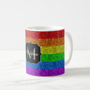 Taza De Café Rompecabezas vibrantes de bandera LGBT