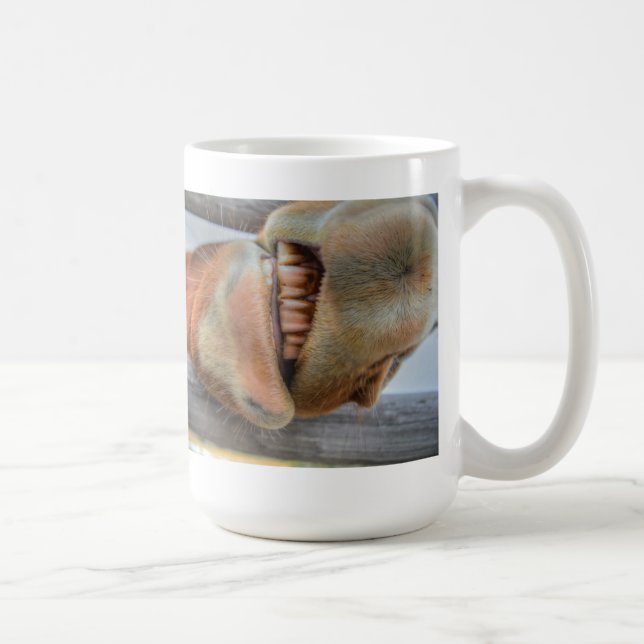 Taza De Café Rompecabezas y dientes divertidos y amigables (Derecha)