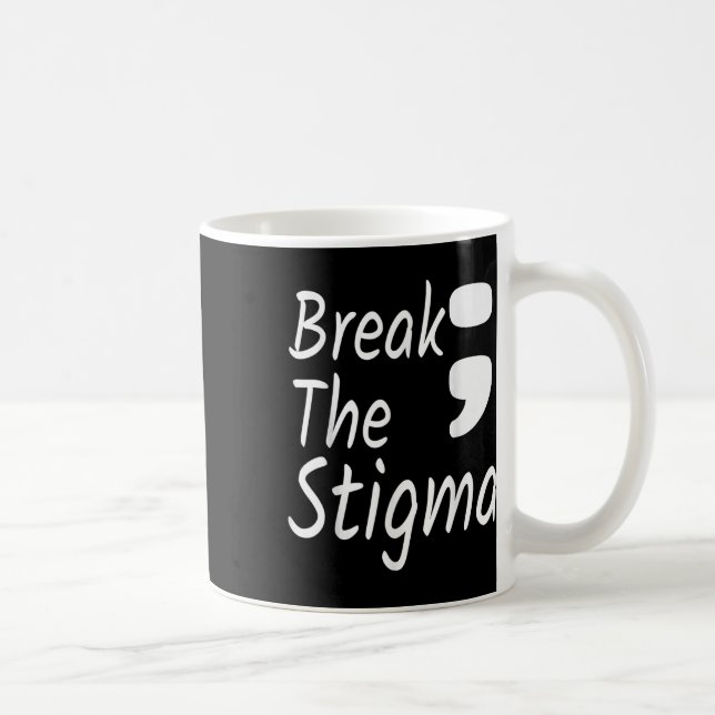Taza De Café Romper el estigma: el semicolón sobre la prevenció (Derecha)