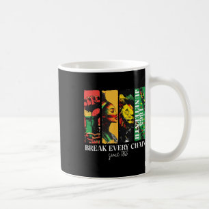 Taza De Café Rompiendo Todas Las Cadenas Desde 1865 Hombres Jóv