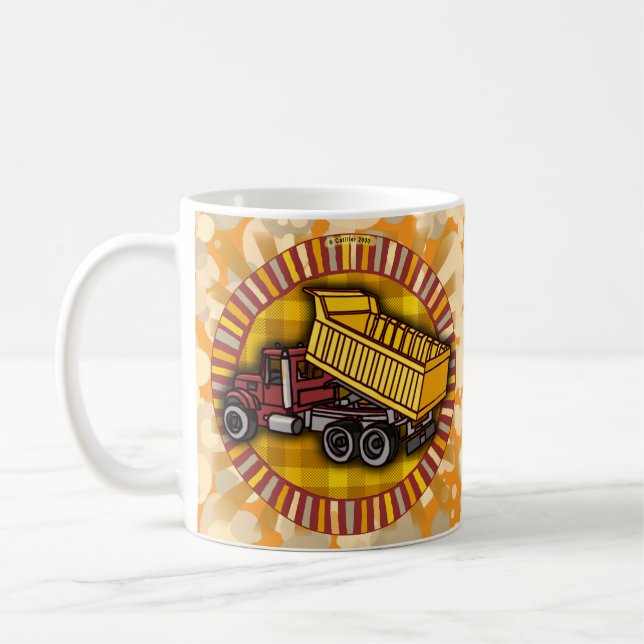 Taza De Café Rondo Dump Truck Mug (Izquierda)