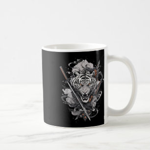 Taza De Café Rondón de Samurai Japonés Sword Katana Japan Tiger