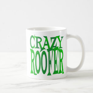 Taza De Café Roofer loco en verde