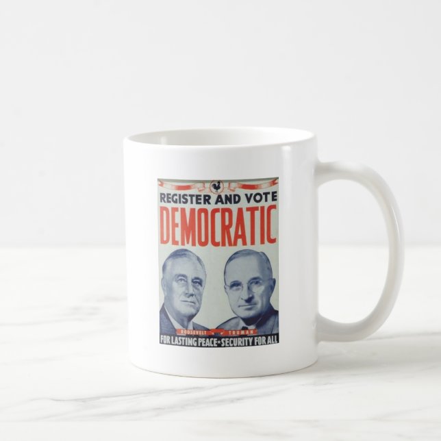 Taza De Café Roosevelt 1944 - Truman (Derecha)