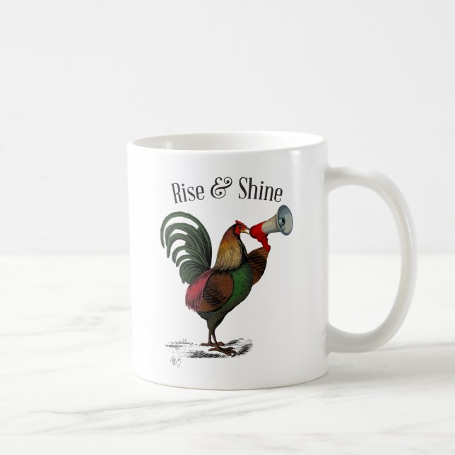 Taza De Café Rooster con Loudhailer 2 (Derecha)