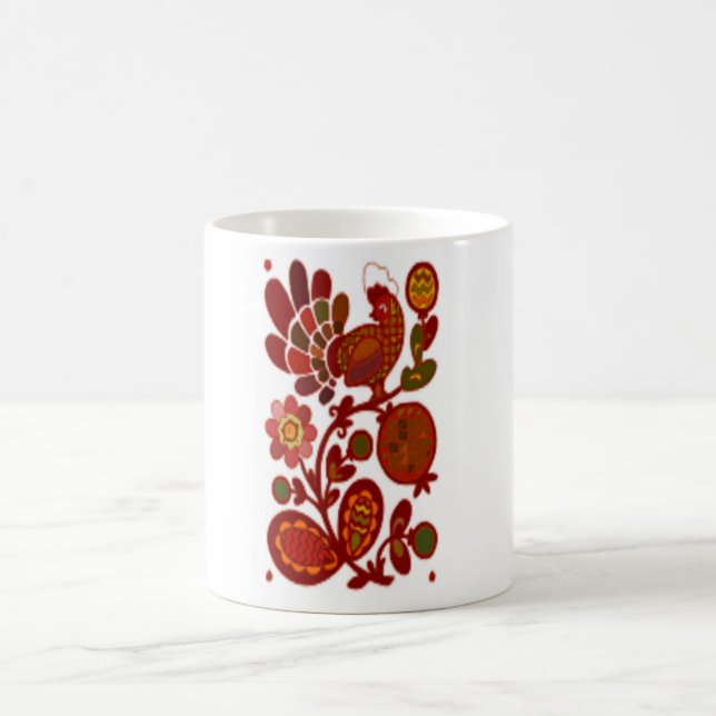 TAZA DE CAFÉ ROOSTER ON FLOWERS (Centro)
