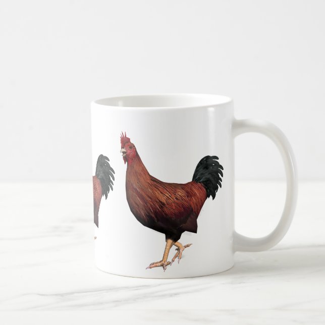 Taza De Café Rooster Rojo (Derecha)
