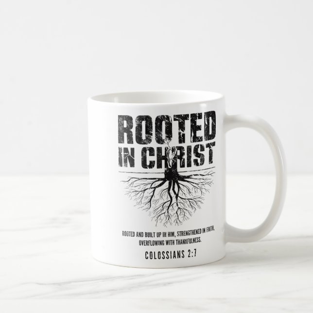 Taza De Café Rooted In Christ Christian Nge Bible Verse Colossi (Derecha)