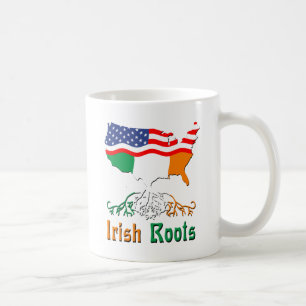 Taza De Café Roots irlandeses estadounidenses