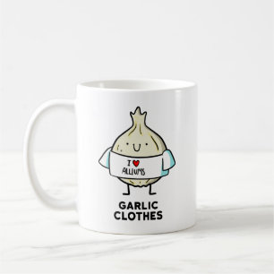 Taza De Café Ropa de ajo Cute Allium Pun Mug