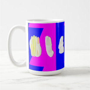 TAZA DE CAFÉ ROPA DE ARTE ABSTRACTA Y AZUL REAL