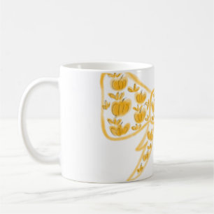 Taza De Café Ropa de calabaza amarilla feliz Halloween añadir t