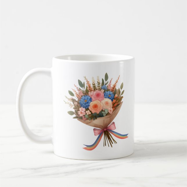 Taza De Café Ropa de flores (Izquierda)