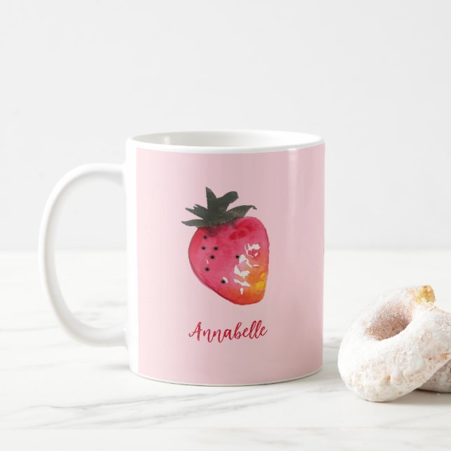 Taza De Café Ropa de San Valentín rosa personalizada (Con donut)