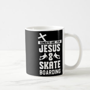 Taza De Café Ropa de Skateboarding y Jesús - Skateboarde Lindo