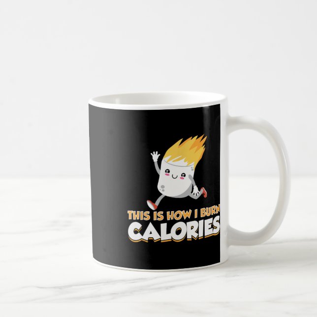 Taza De Café Ropa de S'mores de Malvavisco Adorable Cómo Quemo  (Derecha)