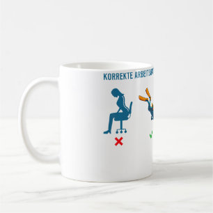 Taza De Café Ropa divertida para buzo de buceo con postura de t
