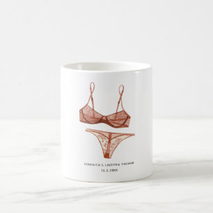 Taza De Café Ropa Interior Rosa Novia