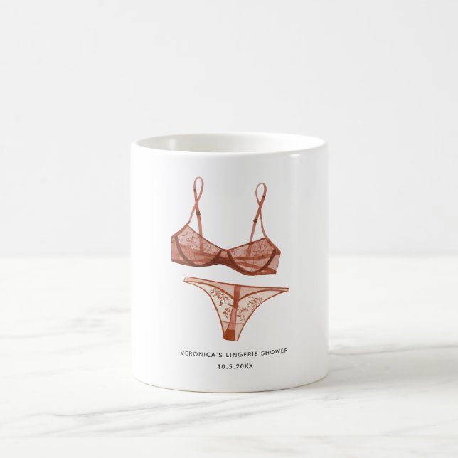 Taza De Café Ropa Interior Rosa Novia (Centro)
