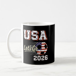 Taza De Café Ropa Retro 2026 Mundial Fútbol EEUU Bandera Estall