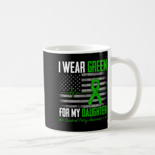 Taza De Café Ropa retro verde para la parálisis cerebral de la 