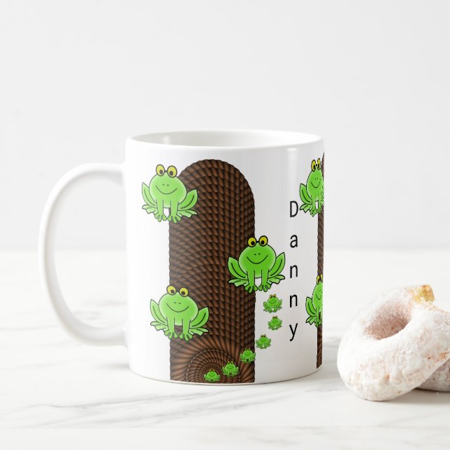 Taza De Café Rope Mug de ranas verdes (Con donut)