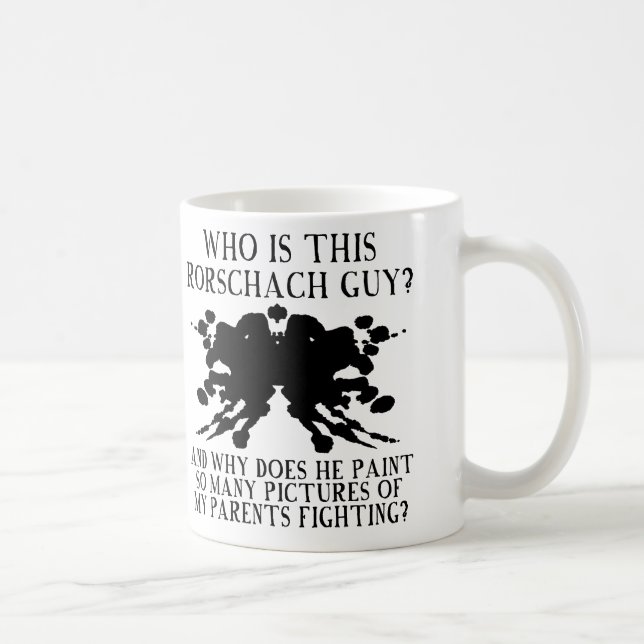 Taza De Café Rorschach Ink Blot Test Funny Mug o Travel Mug (Derecha)