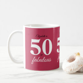 Taza De Café Rosa 50 Y Fabuloso