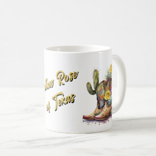 Taza De Café Rosa amarilla de Texas Mug