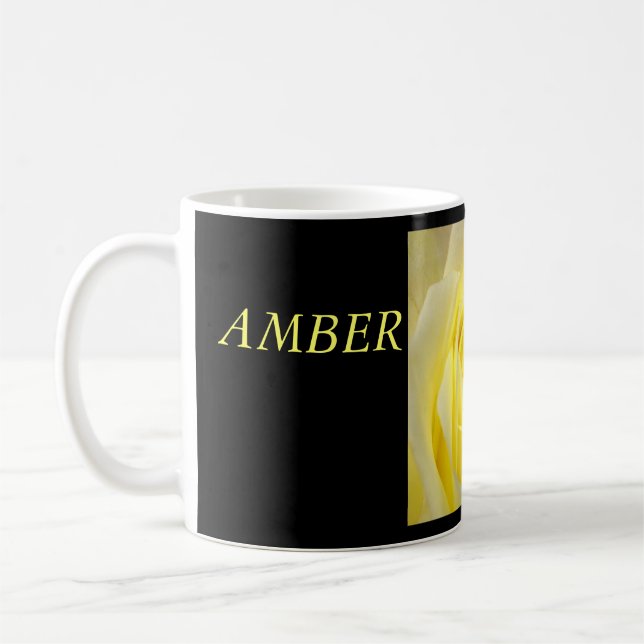 Taza De Café Rosa Amarilla profunda (Izquierda)