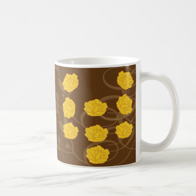 Taza De Café rosa amarillo (Derecha)