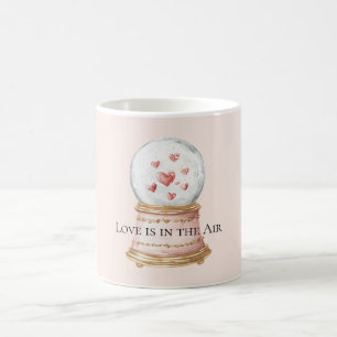 Taza De Café Rosa Amoroso El Amor está en el Aire Corazones Roj