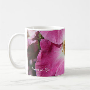 Taza De Café Rosa arriba-cerca