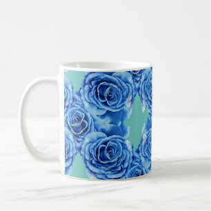 Taza De Café Rosa azul romántico