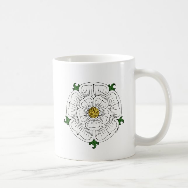 Taza De Café Rosa blanco de York (Derecha)