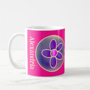 Taza De Café Rosa caliente de flor personalizado