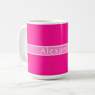 Taza De Café Rosa Caliente Nombre Personalizado