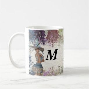 Taza De Café Rosa  chica romántica