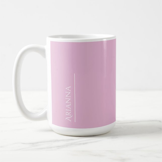 Taza De Café Rosa claro personalizado (Izquierda)