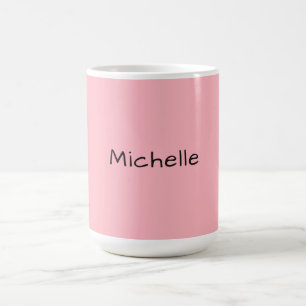 Taza De Café Rosa Claro Profesional Escritura a Mano Casual Úni