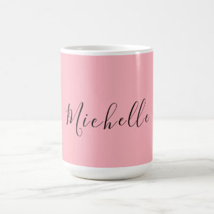 Taza De Café Rosa Claro Profesional Escritura Única Clásica