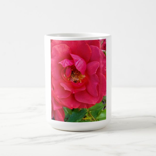 Taza De Café Rosa con Bee  (Centro)
