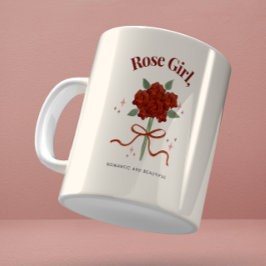 Taza De Café Rosa de acuarela Ilustracion de flores