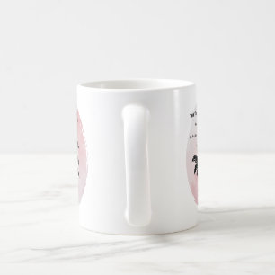 Taza De Café Rosa de algodón de amor sobre rosa