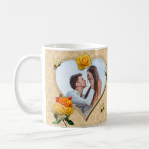 Taza De Café Rosa de Amor de Miel Regalo del Día de San Valentí