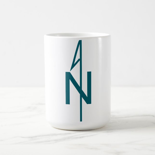 Taza De Café Rosa de brújula simple café Mug (Centro)