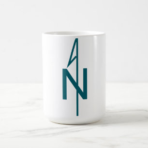 Taza De Café Rosa de brújula simple café Mug