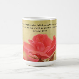 Taza De Café Rosa de fe y biblia Verse Mug