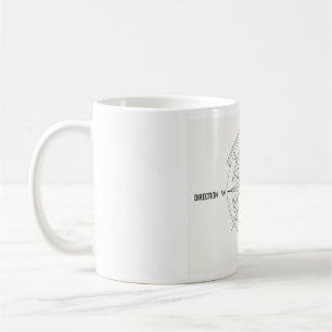 Taza De Café Rosa de los vientos de brújula náutica de descubri