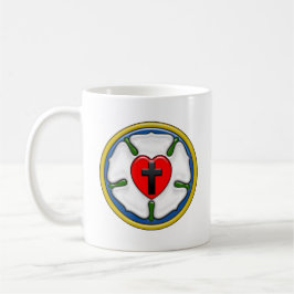 Taza De Café Rosa de Lutero con relieve